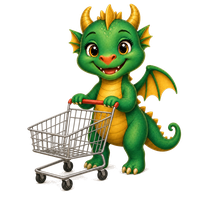 Drachen-Warenkorb